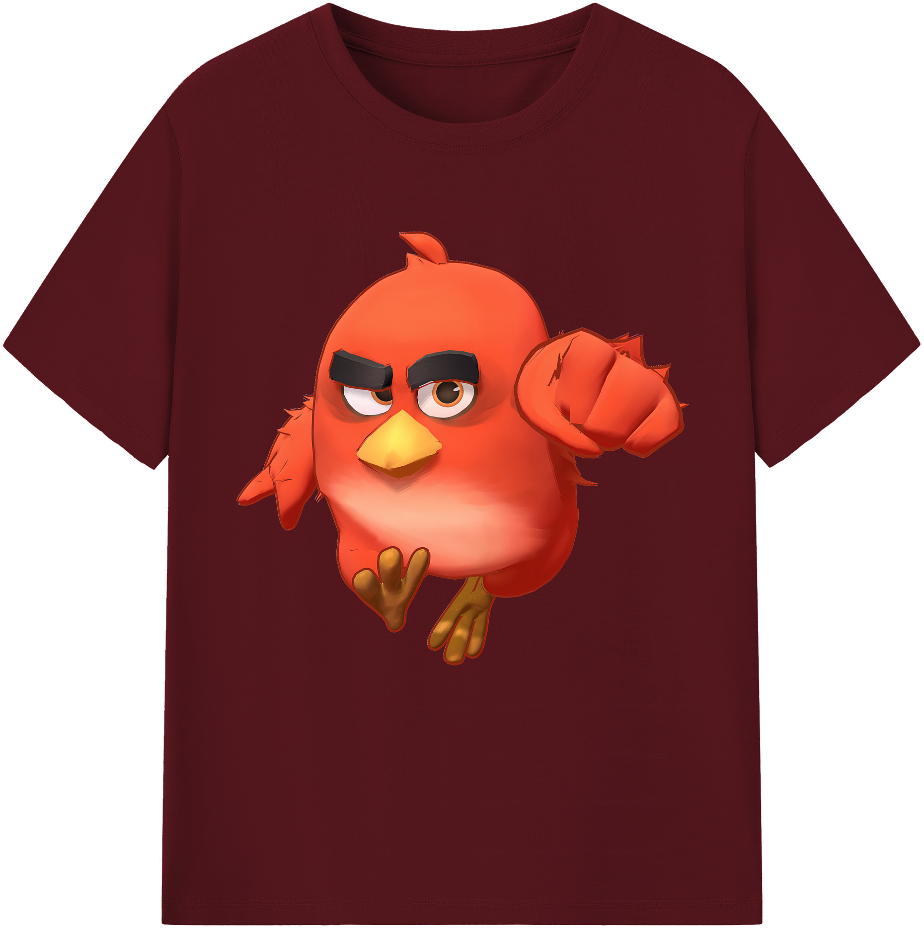 （画像用） Angry Birds アングリーバード 綿100％半袖Tシャツ（フロントプリント）
